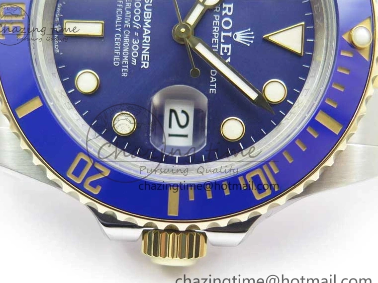 YG SS Maker LB Dial 126613 41mm Blue SS Bracelet Edition YG Best BP on Submariner 0108